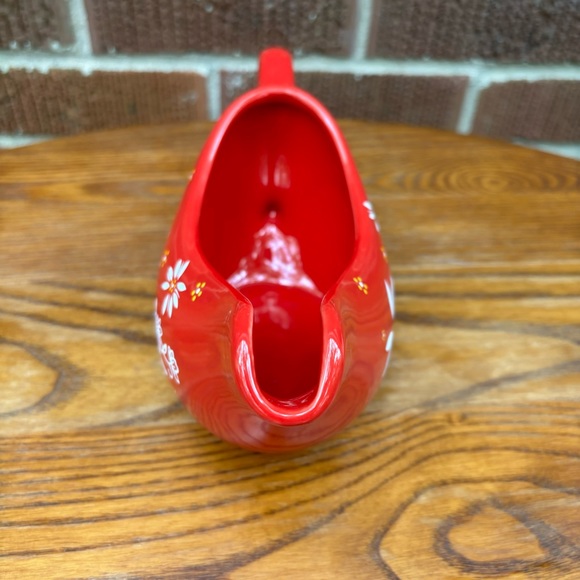 Temptations Red Old World Floral Lace Gravy Boat Only Replacement piece - Picture 4 of 5